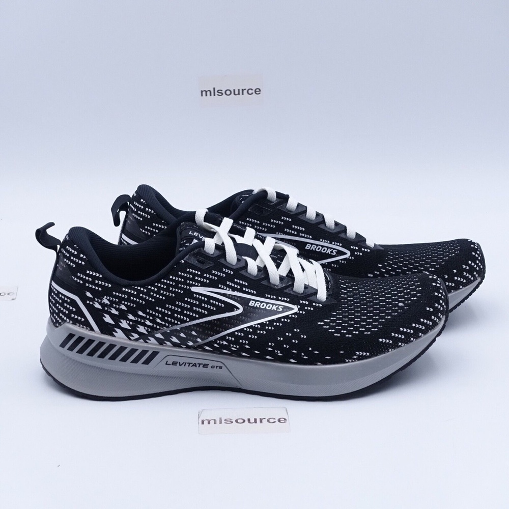 NEW Brooks Levitate GTS 5 Running Shoe 120358-1B-090 Black/Grey/White - Picture 3 of 9